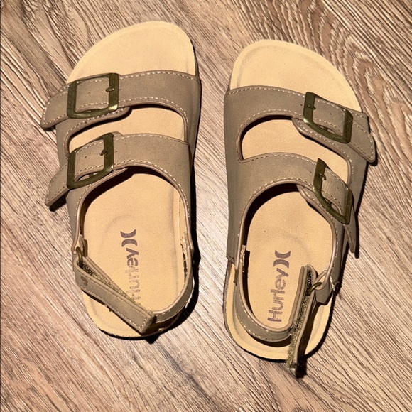 Hurley Other - Hurley brand Tan Kids Sandals with Velcro Straps